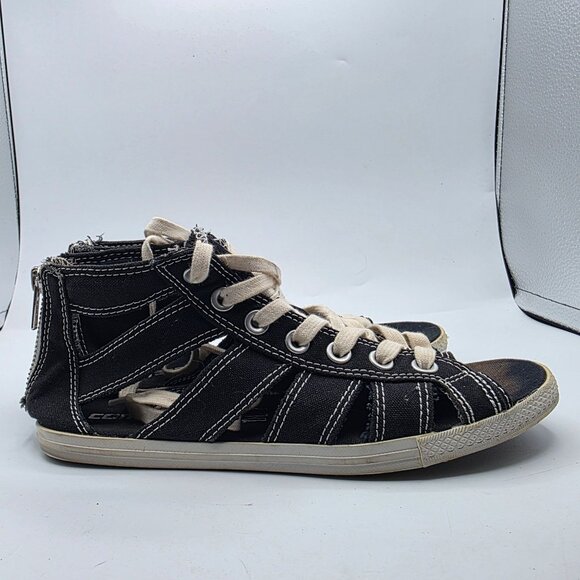 Converse Chuck Taylor All Star Gladiator Womens Size 7 Black White Sandals - Picture 12 of 13